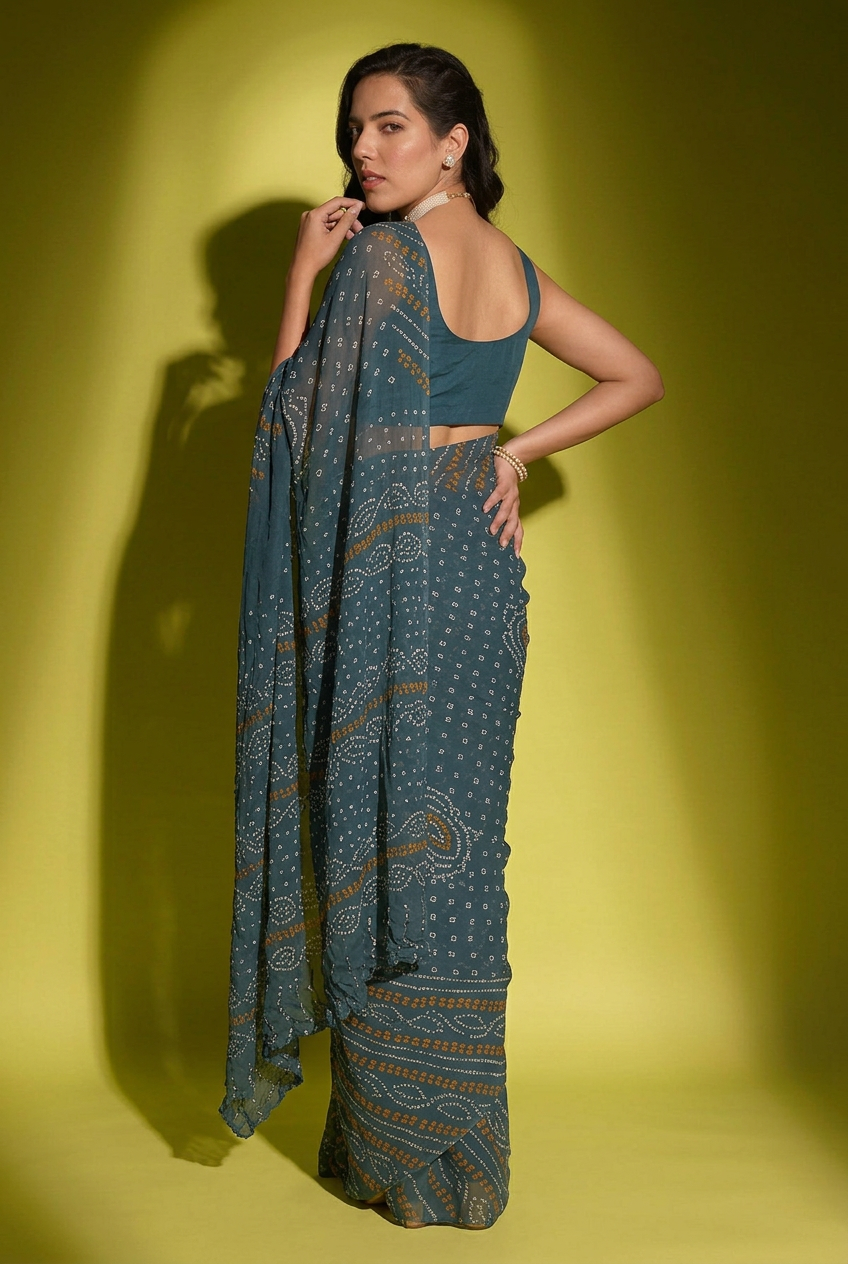 Bandhej Georgette Saree