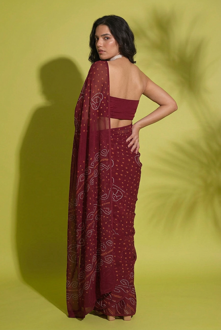 Bandhej Georgette Saree