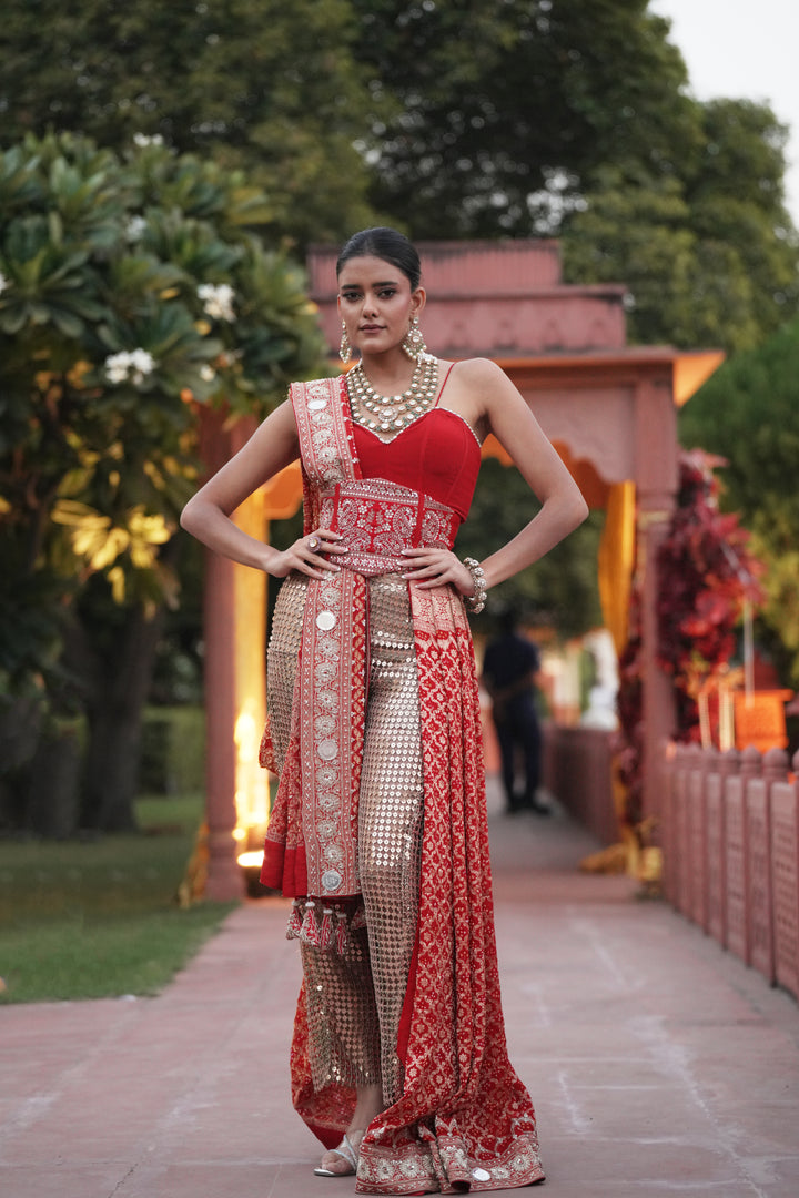 Pure Khaddi Georgette Saree with Silver Coin Work