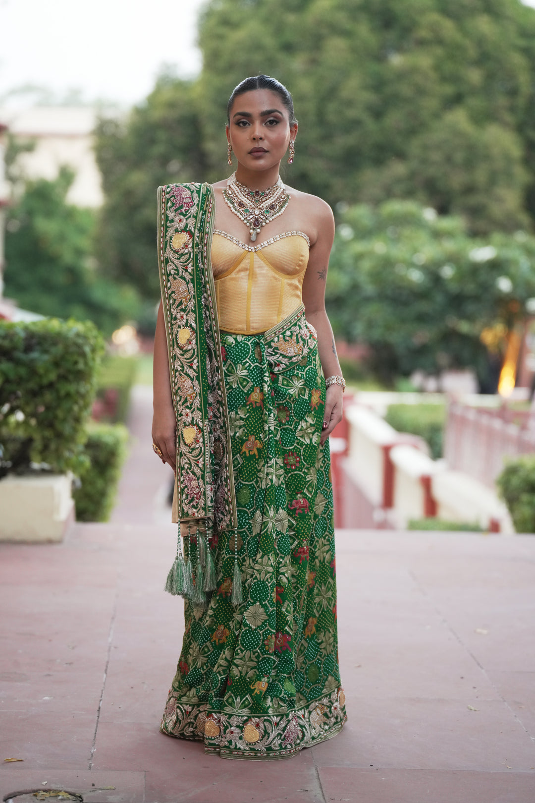 Bandhej Pure Khaddi Georgette Saree