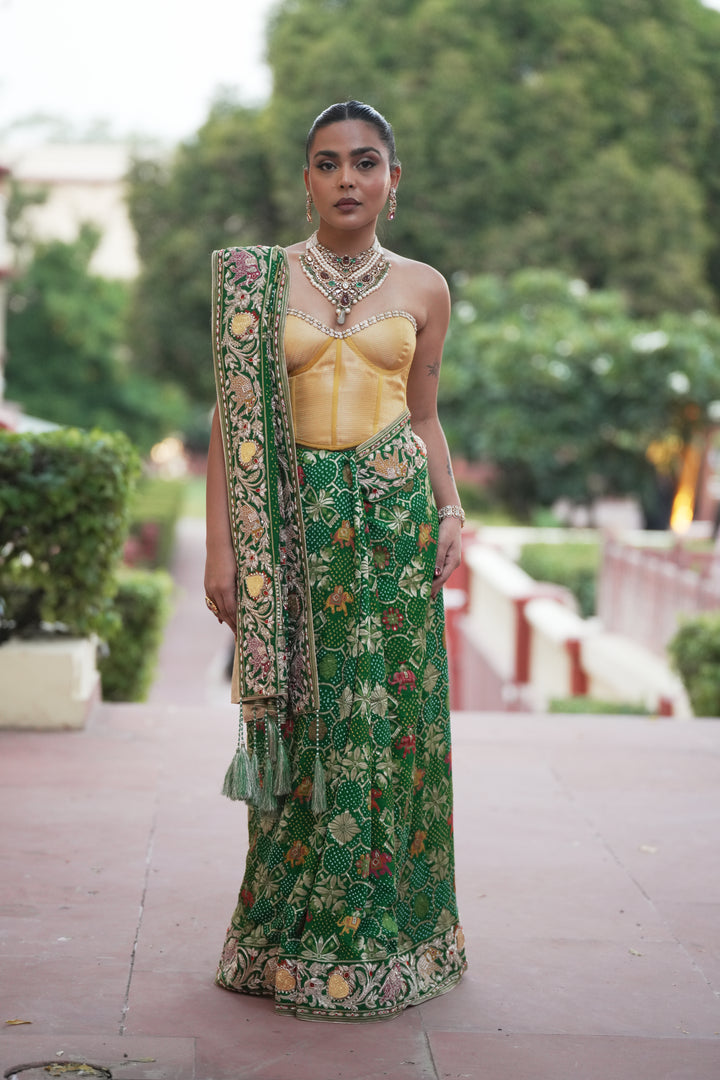 Bandhej Pure Khaddi Georgette Saree