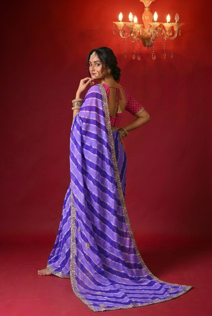 Tussar silk Saree with Gota Patti work.