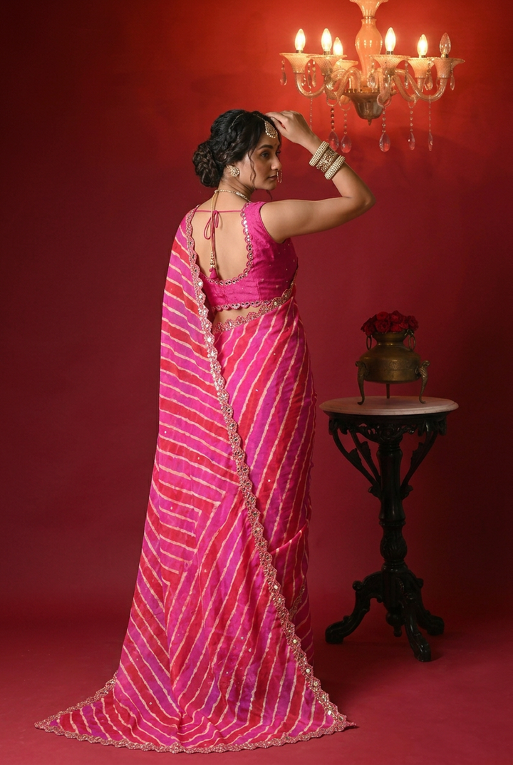Tussar silk Saree with Gota Patti work.