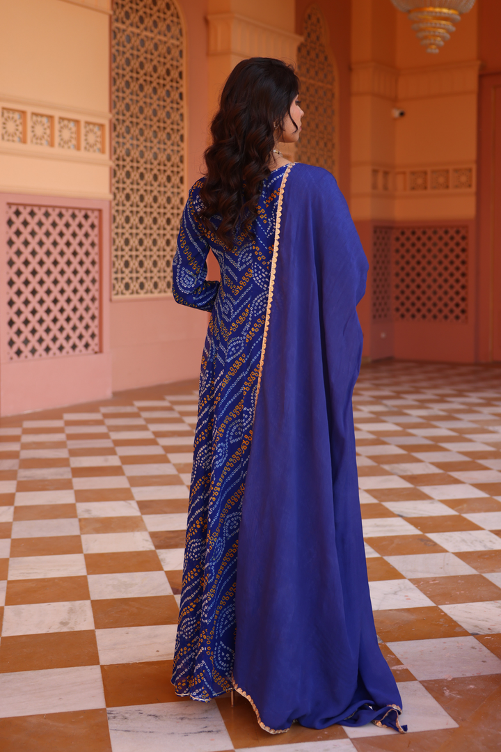 Georgette Suit Set with Dori, Gota Patti, Pearl, Sequins, Zardozi work.