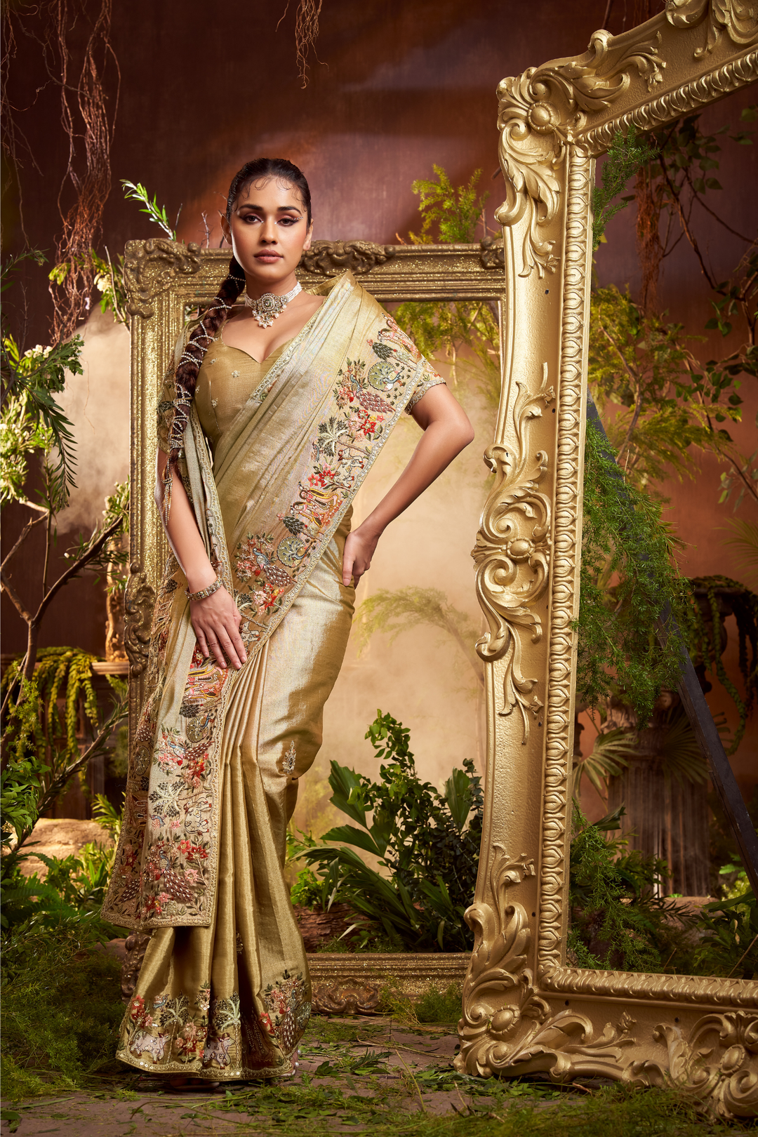 Gold Tissue Saree
