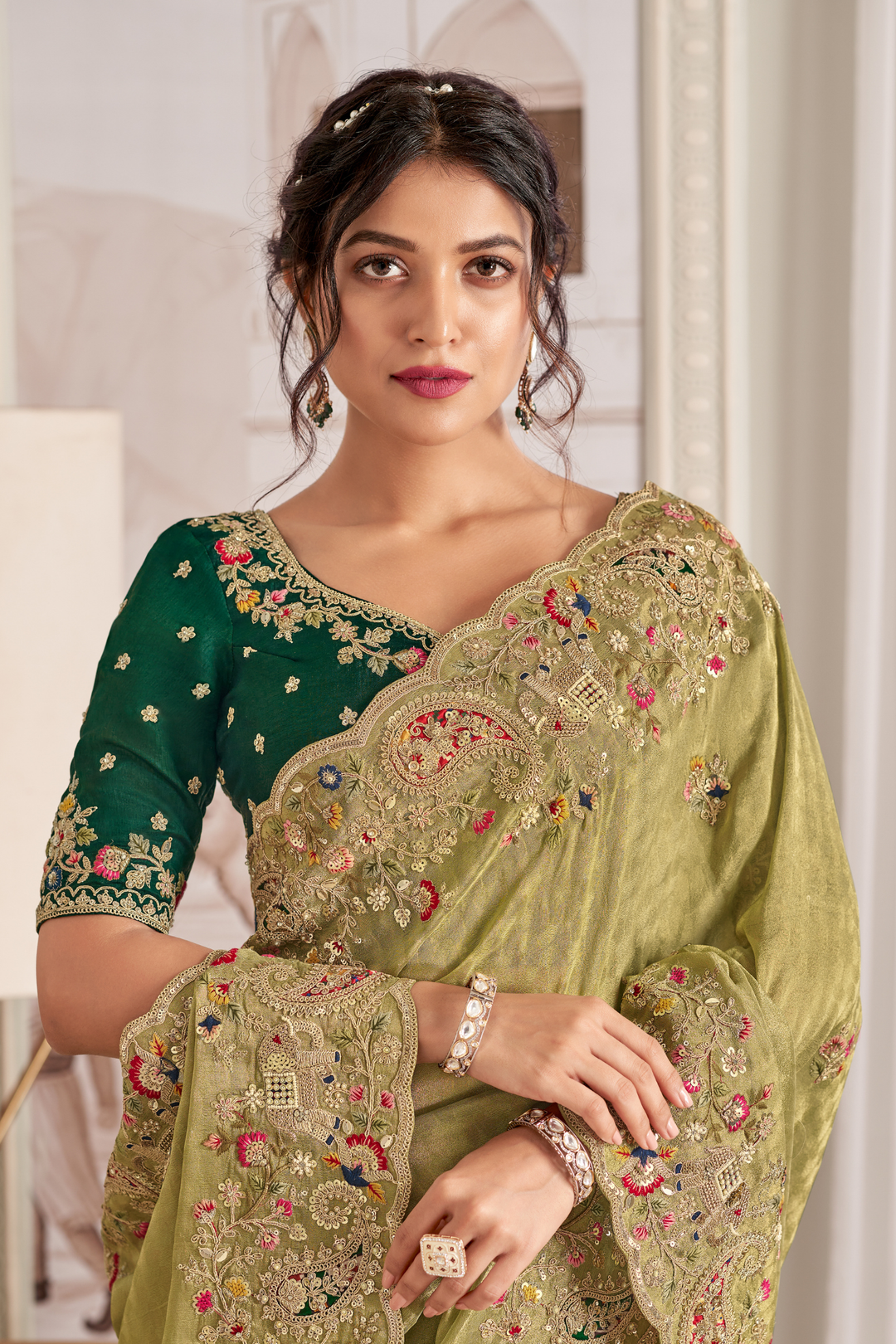 Tissue Saree For Weddings