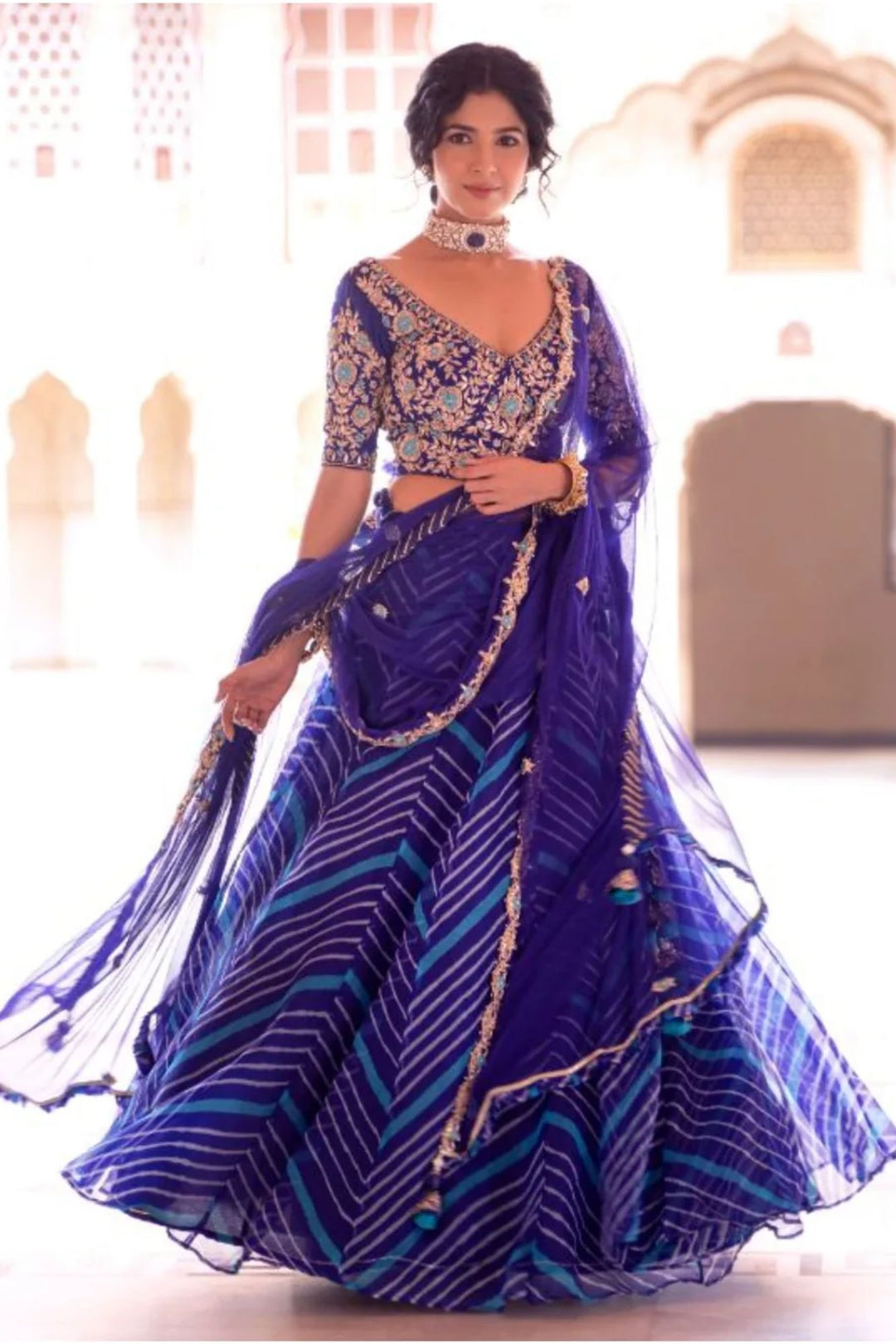 Leheriya Organza Lehenga with Gota Patti, Thread – Zari Jaipur