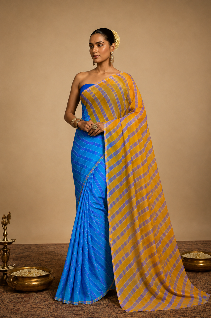 Leheriya Kota Silk Saree