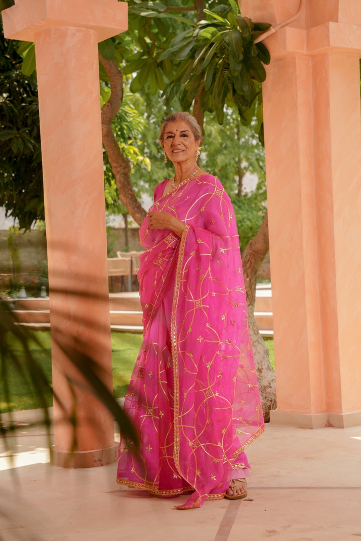 Kota silk Saree with Gota work.