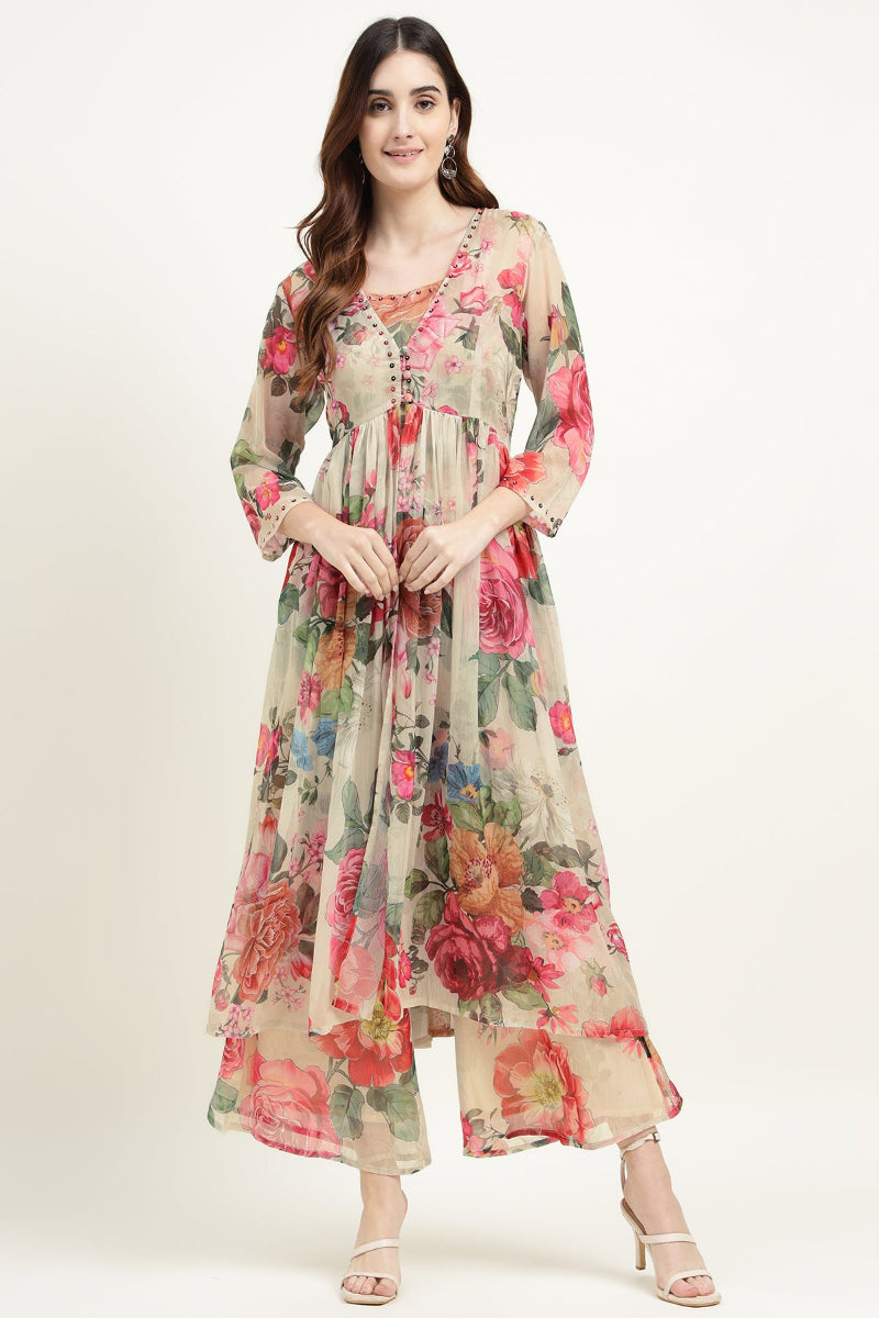 Printed Chiffon Kurta