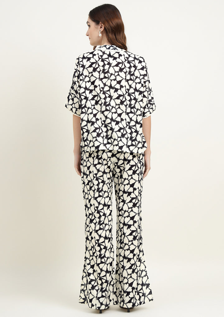 Printed Pure Cotton Co Ords Set with Embroidered lace on neck work