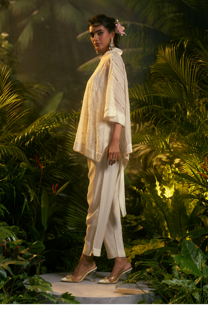 Organza Tunic with Sequins, Thread work.