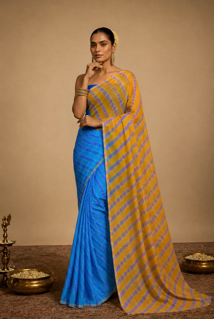 Leheriya Kota Silk Saree