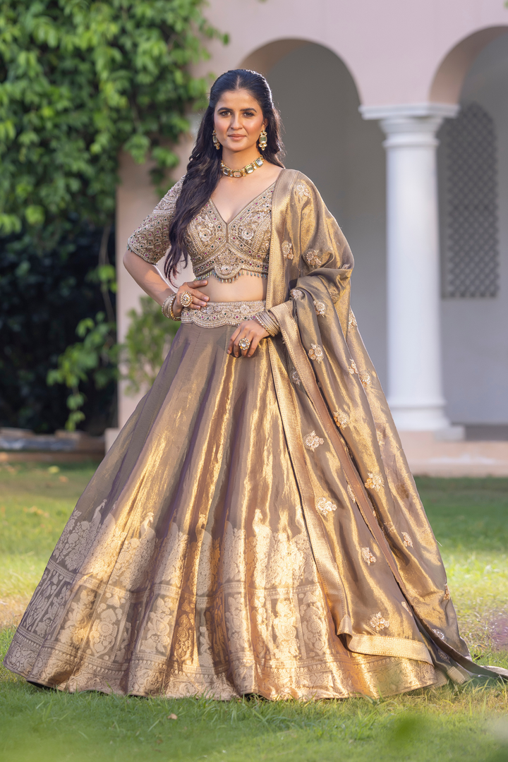 Tissue Silk Lehengas 