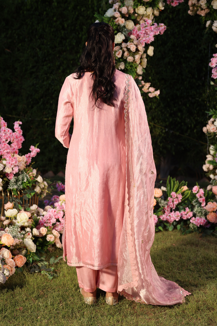 Tissue Suit Set with Gota, Gota Patti work.