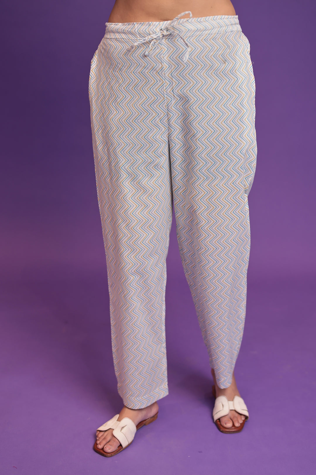 Printed Pure Cotton Kurta Set Stitched