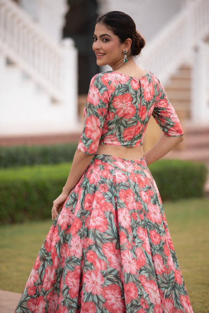 Printed Silk blend  Indowestern