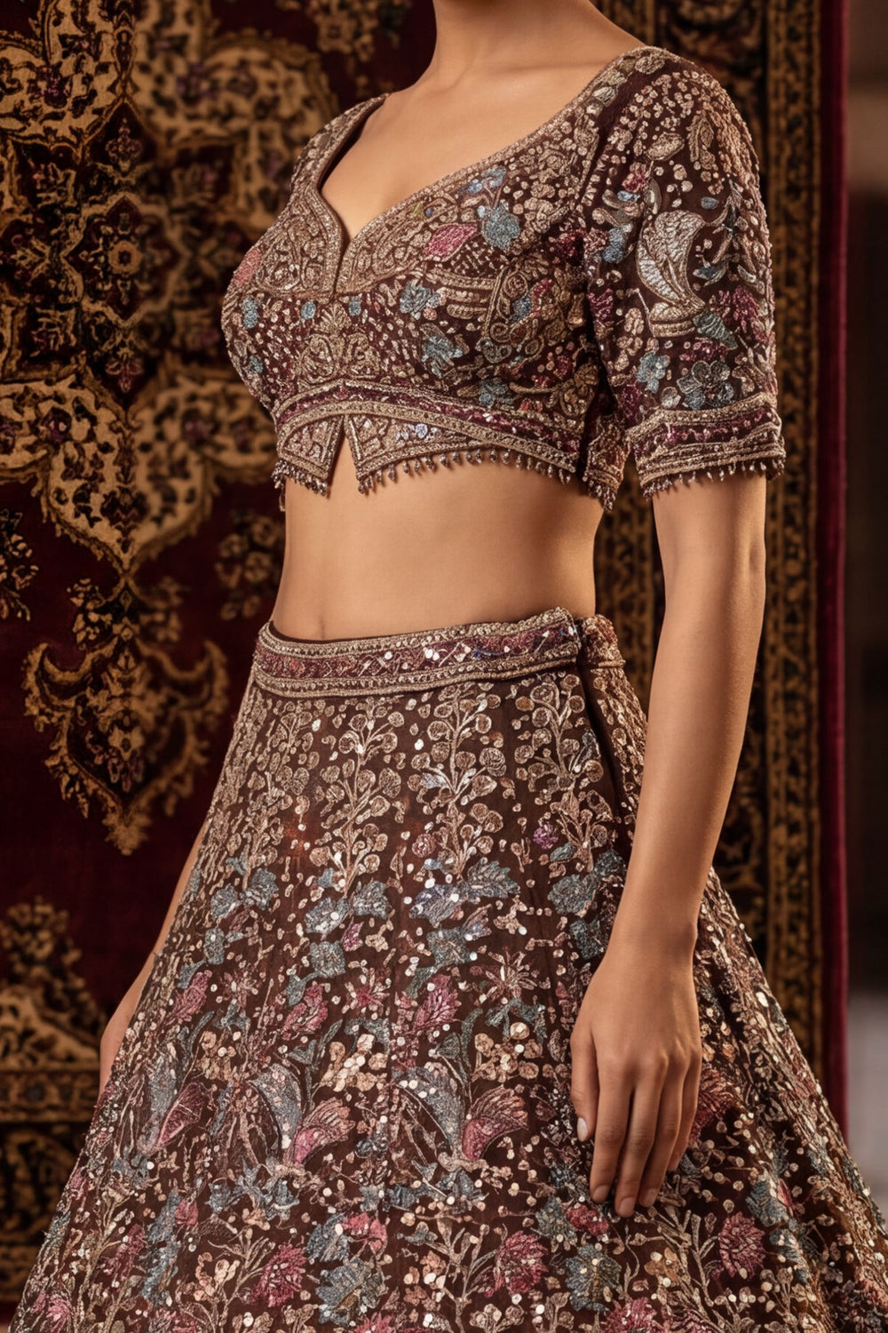 Lehenga With Stone Work
