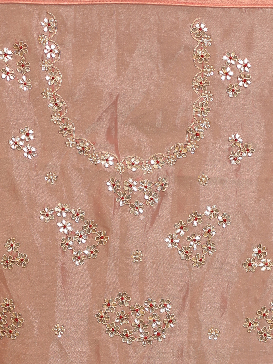 Tissue Saree with Aari, Gota Patti, Sequins work.