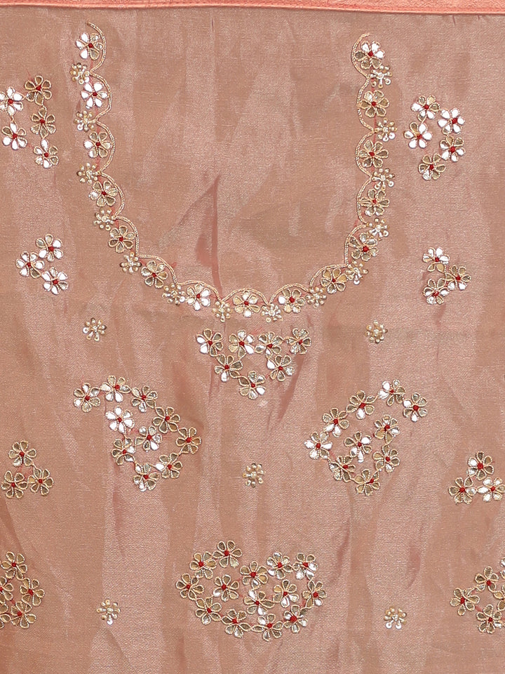 Tissue Saree with Aari, Gota Patti, Sequins work.