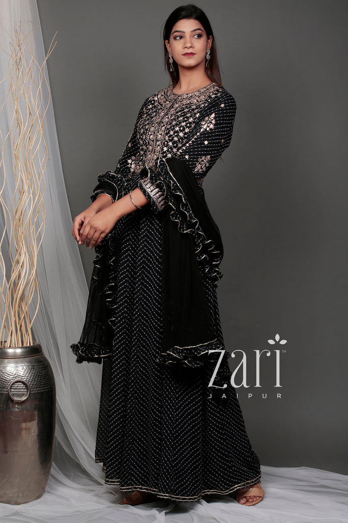 Superlative Rayon Fancy Gotta Patti Work Party Wear Plazo Salwar Suit  Designer For Women at Rs 1099.00 | Umarwada | Surat| ID: 26140127262